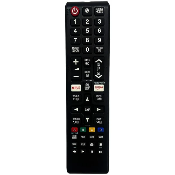 Samsung tv Remote Control Universal Replacement Remote for Original Samsung LCD LED OLED QLED UHD HD Plasma 3D Smart Hub Television with Netflix and Prime Video Hotkeys