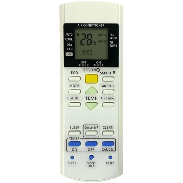 AC Remote No. 29J, Compatible/Replacement for Panasonic & Panasonic Inverter AC Remote Control