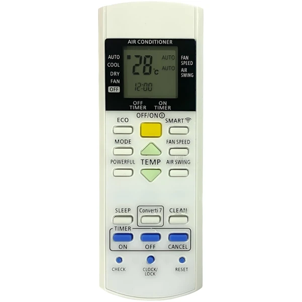 AC Remote No. 29J, Compatible/Replacement for Panasonic & Panasonic Inverter AC Remote Control
