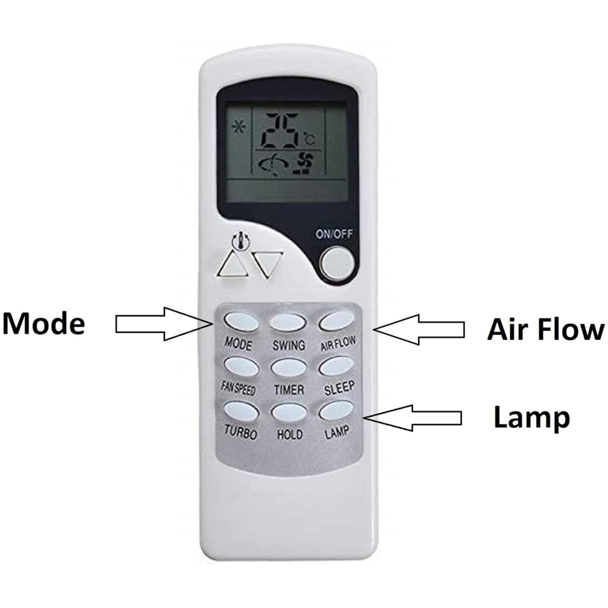 AC Remote No. 7B, Compatible/Replacement for Voltas/Llyod/Onida AC Remote Control - Image 2