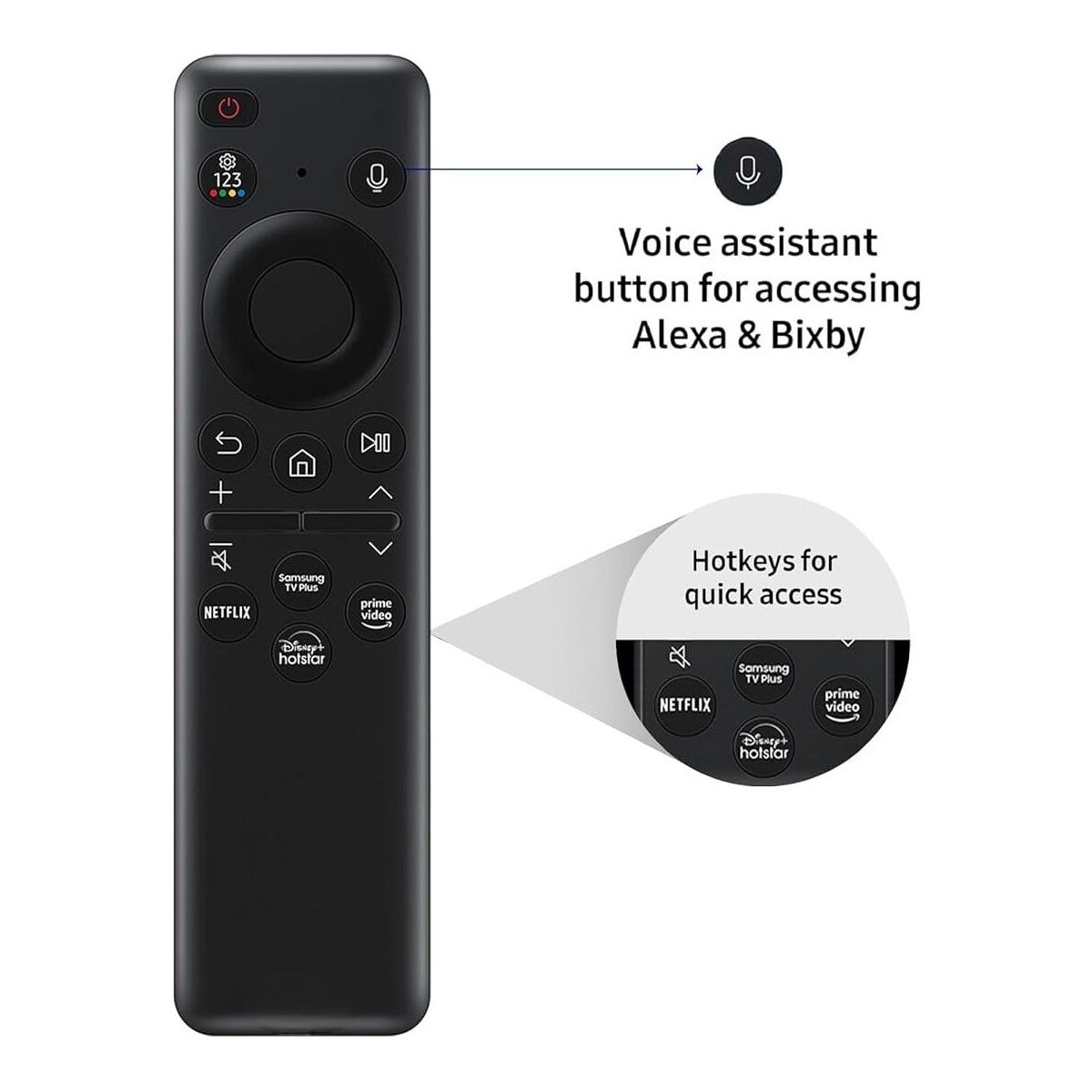 Remote Control Compatible With Samsung Android tv With Voice & Bixby Function