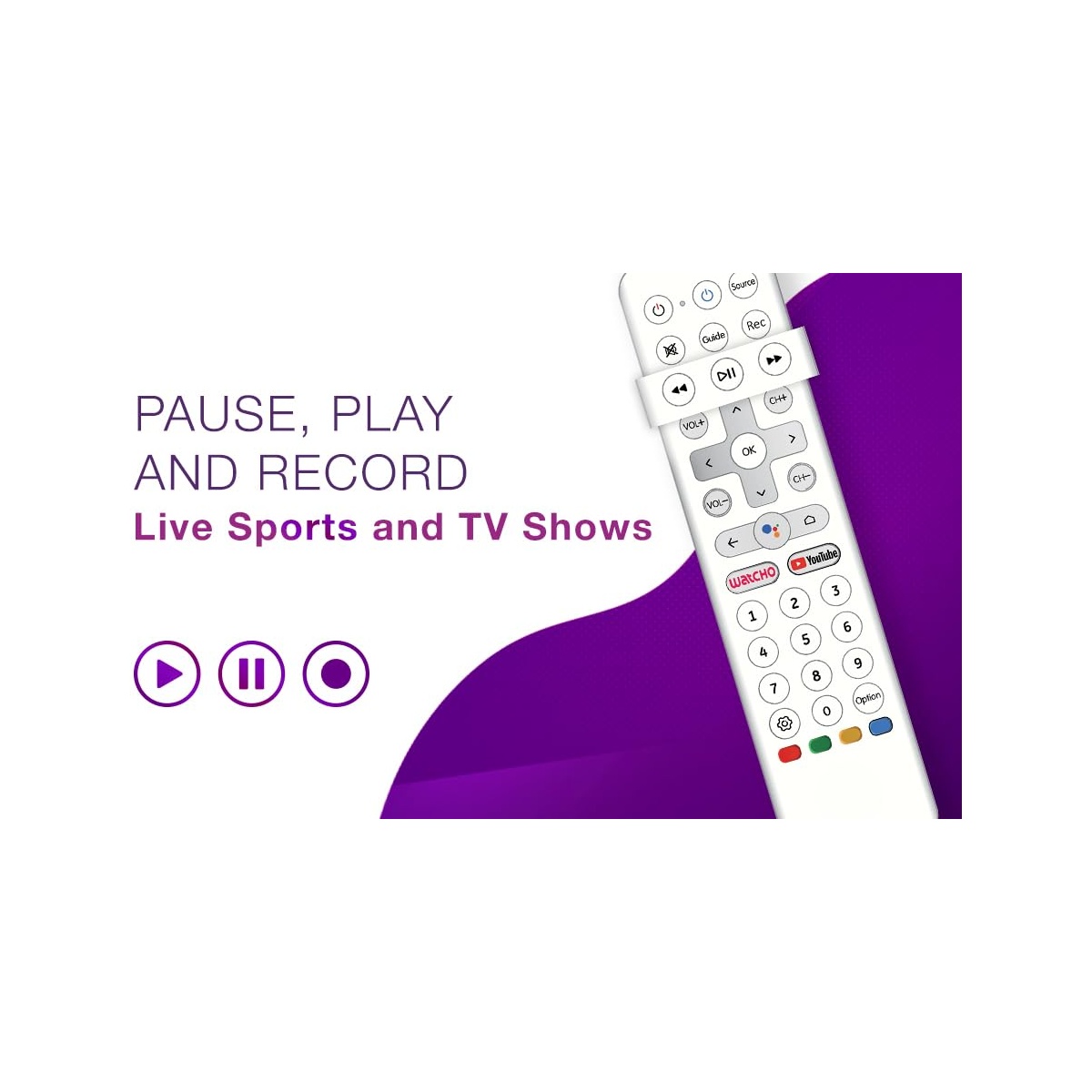 Remote For Videocon D2h Stream Box With Google Assistant Function - Image 3