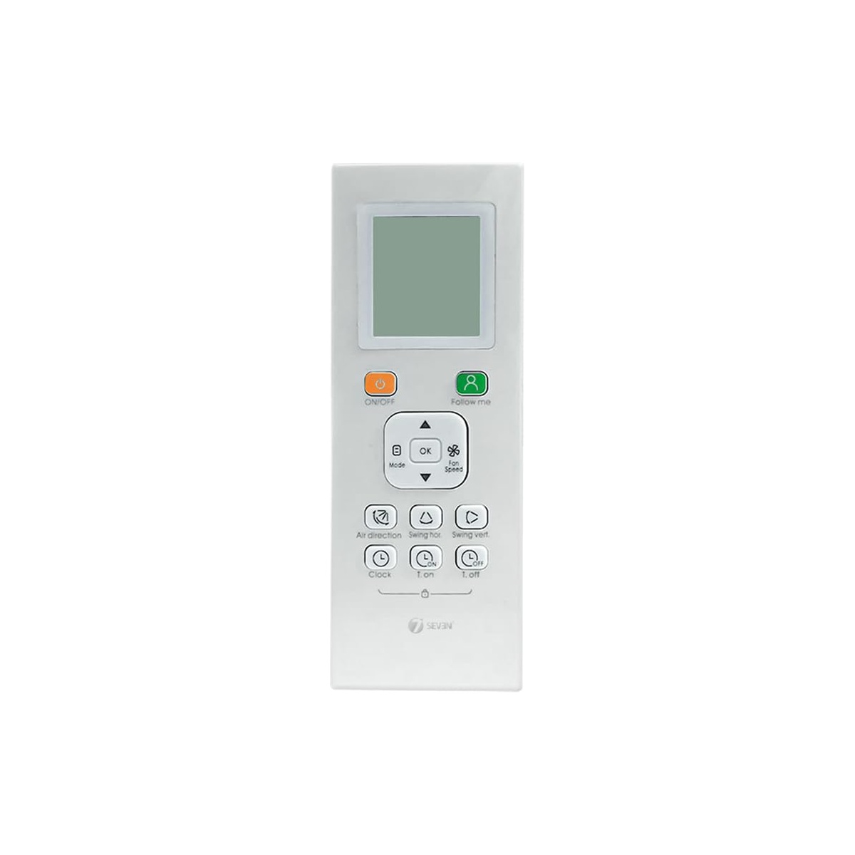 AC Remote No. 180 (No Backlight), Compatible/Replacement for Trane AC Remote Control