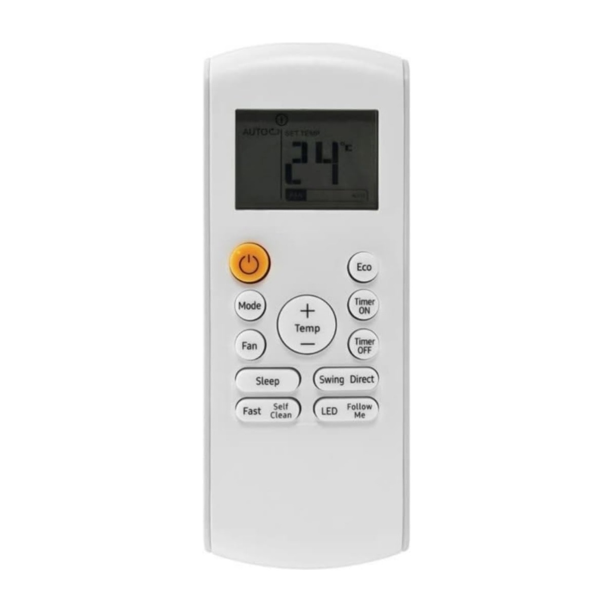 AC Remote No. 184B (No Backlight), Compatible/Replacement for Samsung AC Remote Control