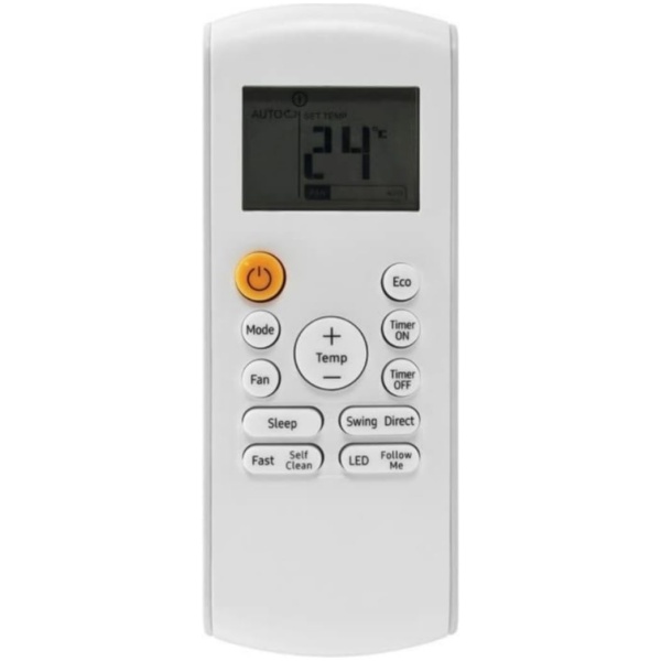 AC Remote No. 184B (No Backlight), Compatible/Replacement for Samsung AC Remote Control