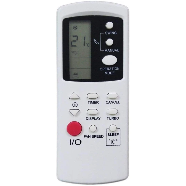 AC Remote No. 190 (No Backlight), Compatible/Replacement for Haier/Videocon AC Remote Control