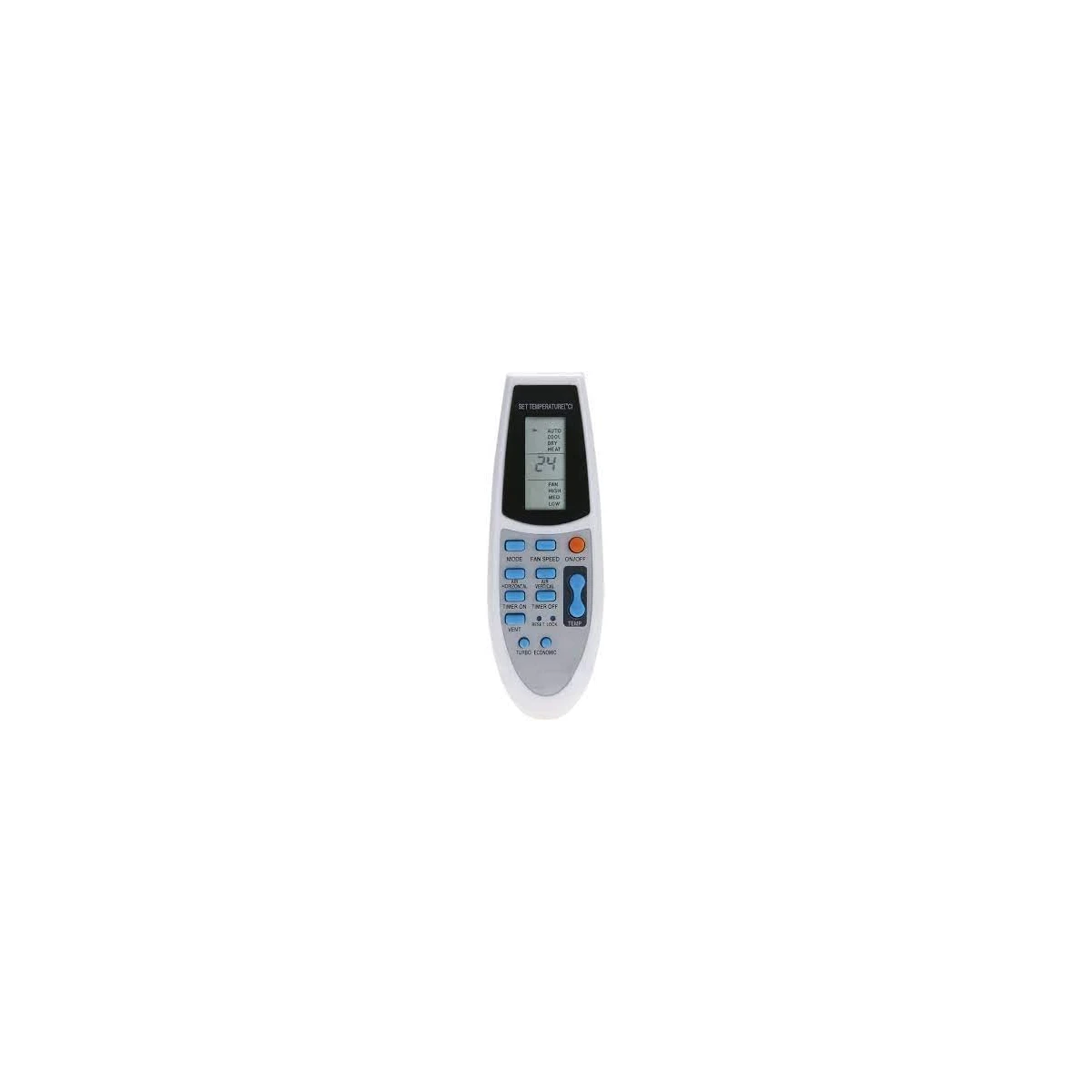 AC Remote No. 195  (No Backlight), Compatible/Replacement for York Oval AC Remote