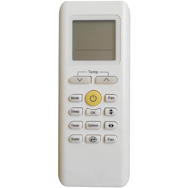 AC Remote No. 205 (No Backlight), Compatible/Replacement for Carrier/Midea/Wybor AC Remote