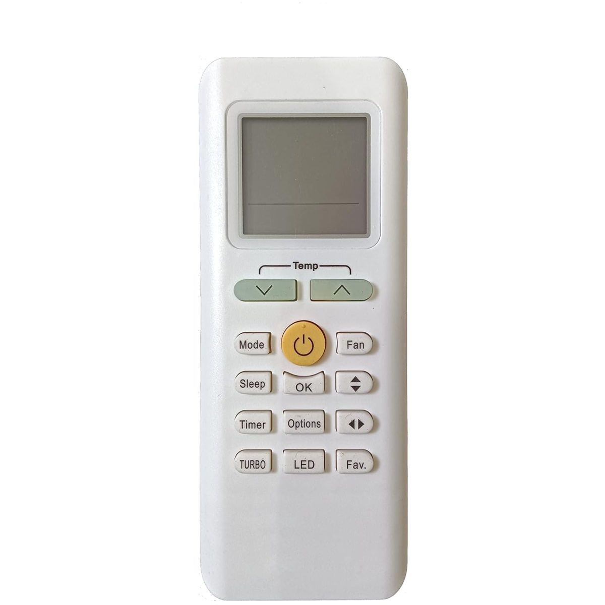 AC Remote No. 205A (No Backlight), Compatible/Replacement for Carrier/Midea AC Remote