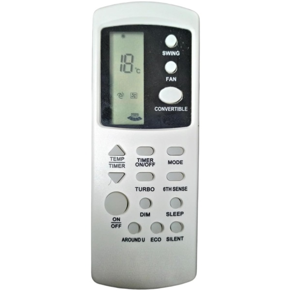 AC Remote No. 210b (No Backlight), Compatible/Replacement for Whirlpool AC Remote